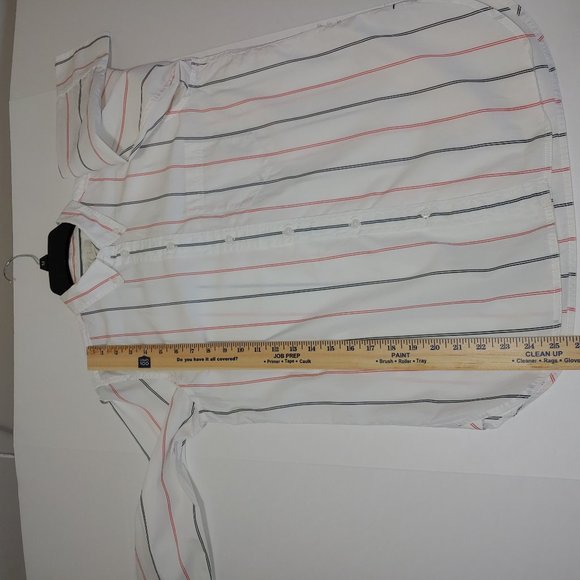 J.Crew Classic White with Black and Red Stripe Button Up Shirt Size 8 New/No Tag - Picture 10 of 11